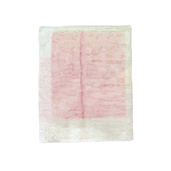 moroccan pink soft rug, mrirt rug, light pink wool, berber rug, pink soft rug, authentic, area teppich, handmade rug, berber natural rug