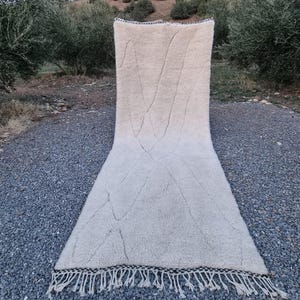 tapis tissé à la main, tapis berbère, tapis de laine blanche, tapis de zone, teppich, tapis de couloir, tapis beni ourain, tapis marocain