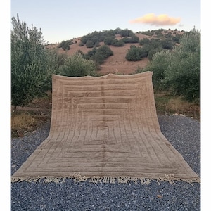 natural wool Moroccan rug, sand berber rug, sand quality wool, beige Berber teppich, natural beni ourain rug, custom handmade rug, soft rug