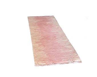 soft pink hallway rug, beni ourain rug, personalized rug, soft pink Moroccan hallway rug, handmade hallway rug, Berber ru