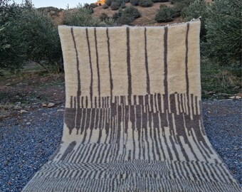 Beni Mrirt Wool Moroccan Rug (168x262 cm) - natural color, natural moroccan rug, high quality, natural wool, custom rug for living room
