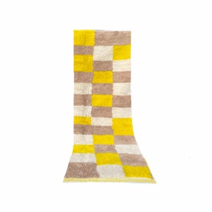 tapis de couloir, tapis beni ourain, tapis marocain, tapis berbère, tapis laine, tapis de zone, teppich, tapis couloir à carreaux, naturelle