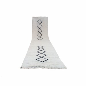 tapis de couloir, tapis beni ourain, tapis marocain lignes noires, tapis tissé à la main, tapis berbère de laine, tapis de zone, teppich