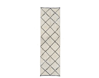 area runner, beni ourain runner, moroccan rug, authentic, custom, moroccan runner rug, handmade hallway rug, berber runner, living room
