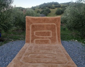 Beni Mrirt Style, 200x400cm - natural color, natural moroccan rug, high quality, custom rug, handmade rug, soft area rug- natural mrirt rug