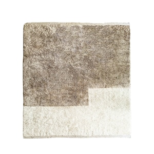 moroccan soft rug, beni ourain rug, brown and white wool, berber rug, soft rug, authentic, area teppich, handmade rug, berber natural rug