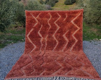 Handmade Beni Mrirt Wool Rug, Unique Berber Design (200x310 cm), Mrirt rug, custom rug, natural soft wool, handmade rug, Berber rug