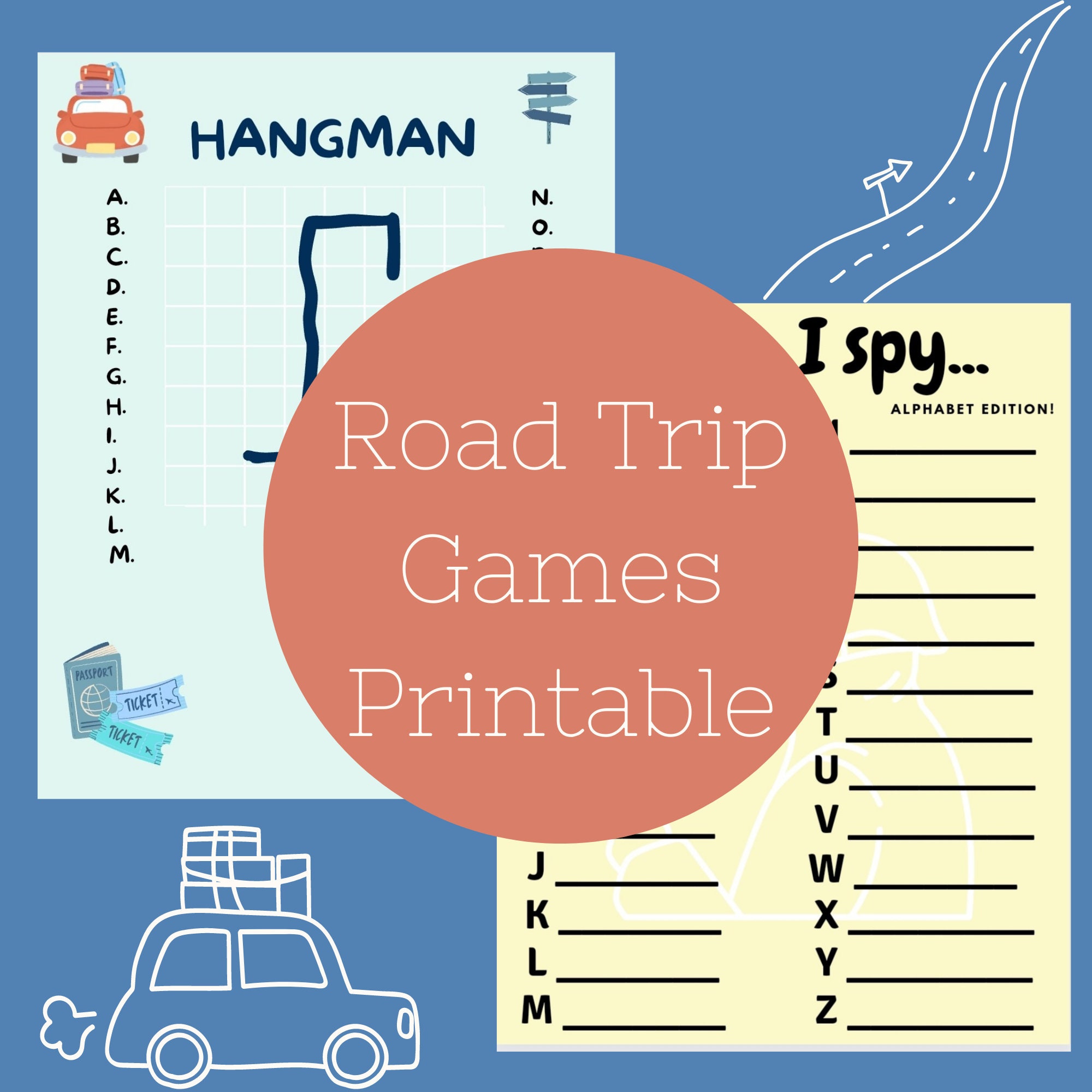 Family Printable Road Trip Games - Printable Family Road Trip Games ...