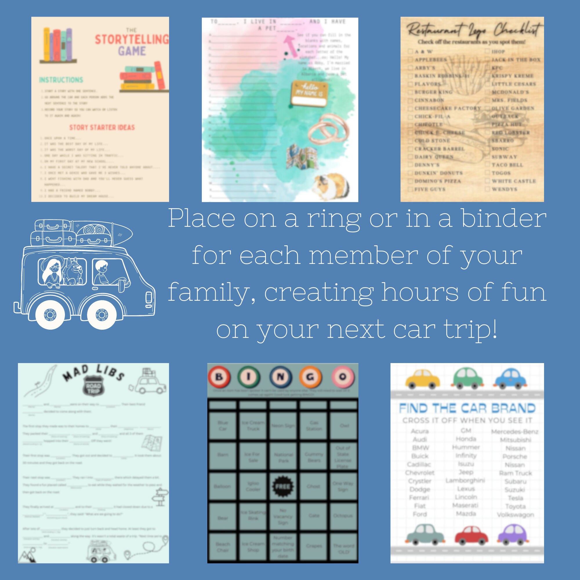 Family Printable Road Trip Games - Printable Family Road Trip Games ...