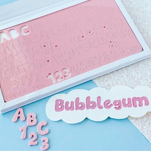 SweetStamp Bubblegum Embossing Set. Letter/Number Sets for Cakes, Cake Decorating, Embossing. Letter Stamps.