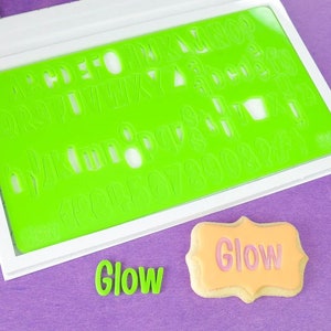 SweetStamp Glow Embossing Set. Letter/Number Sets for Cakes, Cake Decorating, Embossing. Letter Stamps.