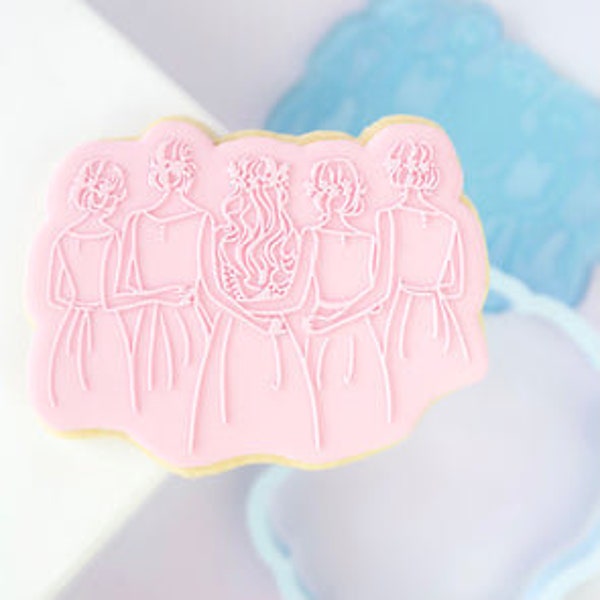 Sweet Stamp OUTboss Stamp N Cut - Bridesmaids Embosser and Cutter, Cupcake Topper, Cookie Topper, Embosser, Embossing Cookies.