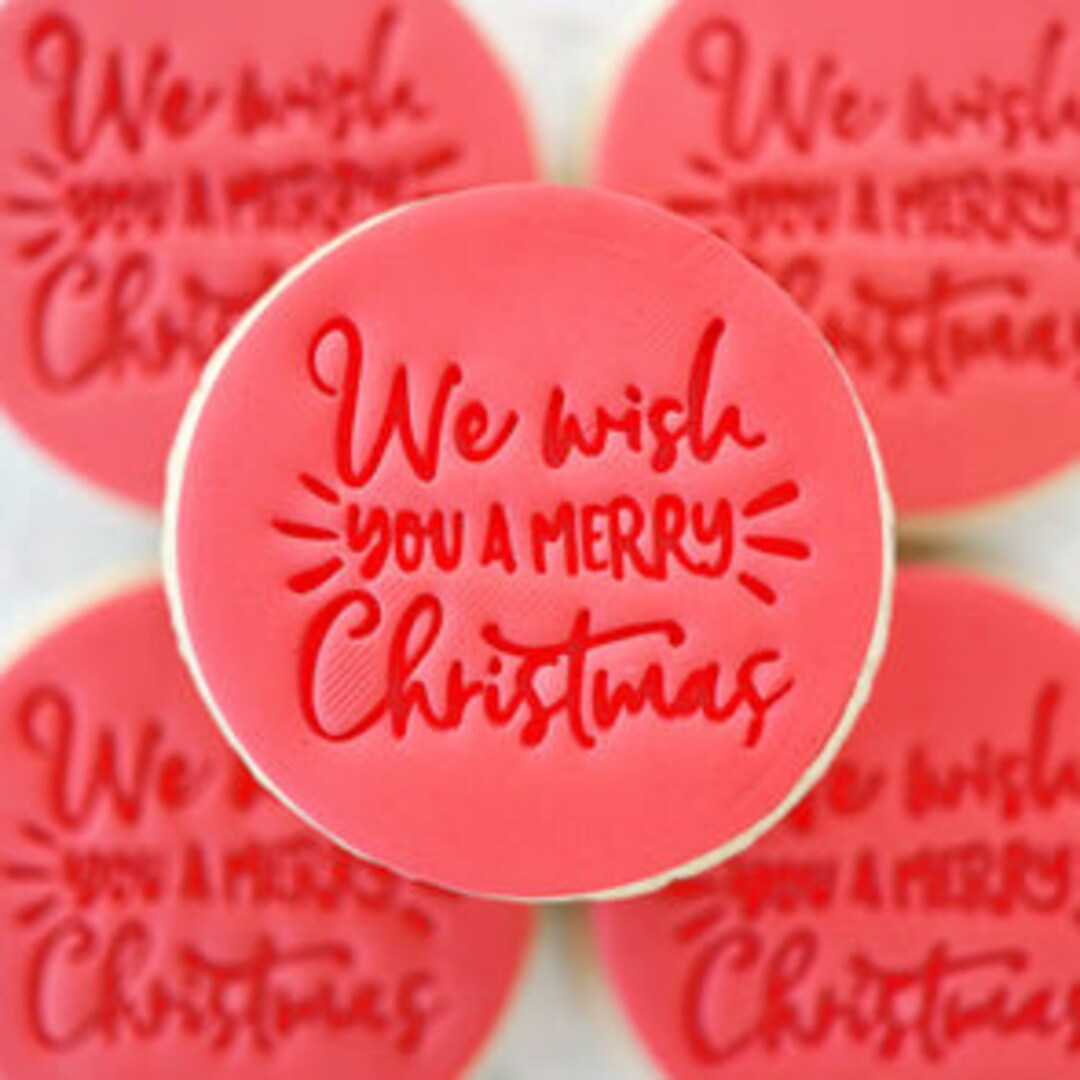 Sweet Stamp Cookie/cupcake Embosser We Wish You A Merry Etsy