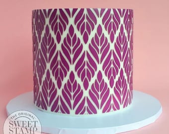 Sweet Stamp Stencil - Marabou, Cake Stencil, Buttercream Stencil, Ganache Stencil, Stencil, Stencil Pattern, Personalized Cake Decorating