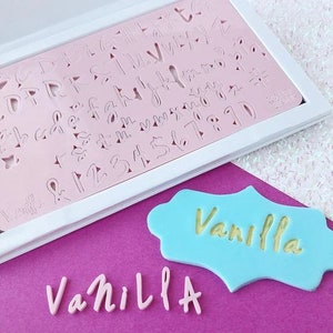 SweetStamp Vanilla Embossing Set. Letter/Number Sets for Cakes, Cake Decorating, Embossing. Letter Stamps.