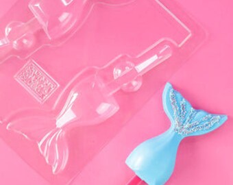 Sweet Stamp Mould - Mermaid Tail Treat Mould, Plastic Mould, Cake Treat Mould, Chocolate Mould, Reusable Mould, Popsicles,