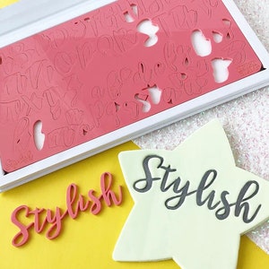 SweetStamp Stylish Embossing Set. Letter/Number Sets for Cakes, Cake Decorating, Embossing. Letter Stamps.