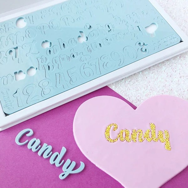 SweetStamp Candy Embossing Set. Buchstaben-/Zahlensets für Kuchen, Kuchendekoration, Prägung. Briefstempel.