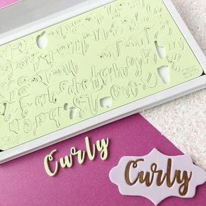 SweetStamp Set goffratura riccia. Set di lettere/ numeri per torte, decorazione di torte, goffratura. Francobolli per lettere.