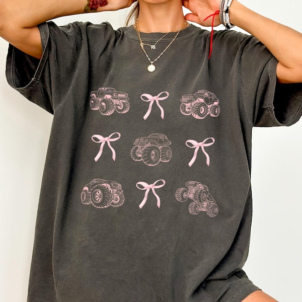 Monster Truck Mom Shirt, Monster Truck Mama Tee, Boy Mama Outfit, Race Day Shirt, Truck Lover Gift, Mothers Day, Oversized Comfort Colors®