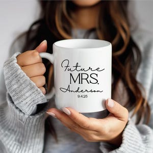 Future MRS. mug, engagement mug, personalized engagement gift, Future Mrs. Coffee mug, wedding mug, Gift for engaged couple, Mr. and Mrs mug