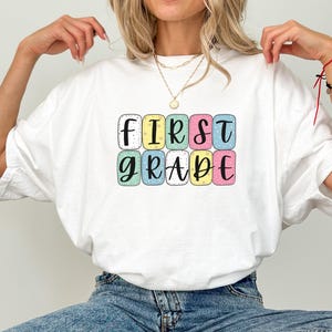First Grade Teacher Shirt Back to School Teacher Tee 1st Grade Teacher Gift Elementary School Team Shirt Teaching Shirt
