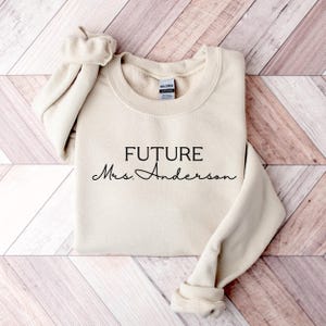 Bridal sweatshirt, Future Mrs. shirt, Personalized bride crewneck, Engagement gift,  Engagement sweatshirt, Wedding gift