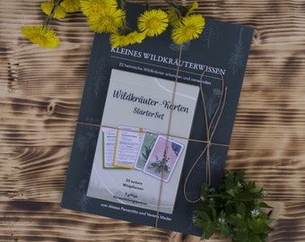 Wild HERBAL Learning PACKAGE For BEGINNERS - Medicinal and Edible Plants Book And Card Set