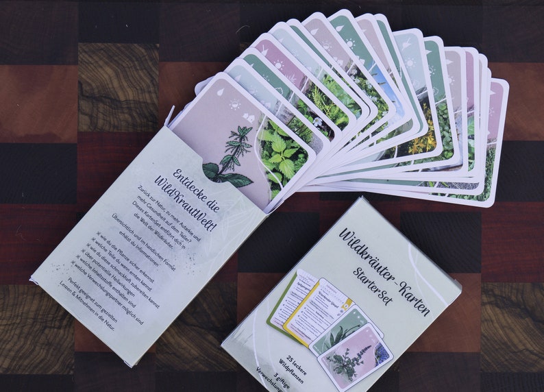 Wild HERBAL Learning PACKAGE For BEGINNERS Medicinal and Edible Plants Book And Card Set Bild 2