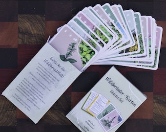 Self Sufficient Wild HERBS CARD SET For Beginners - Medicinal Plants Learning Cards