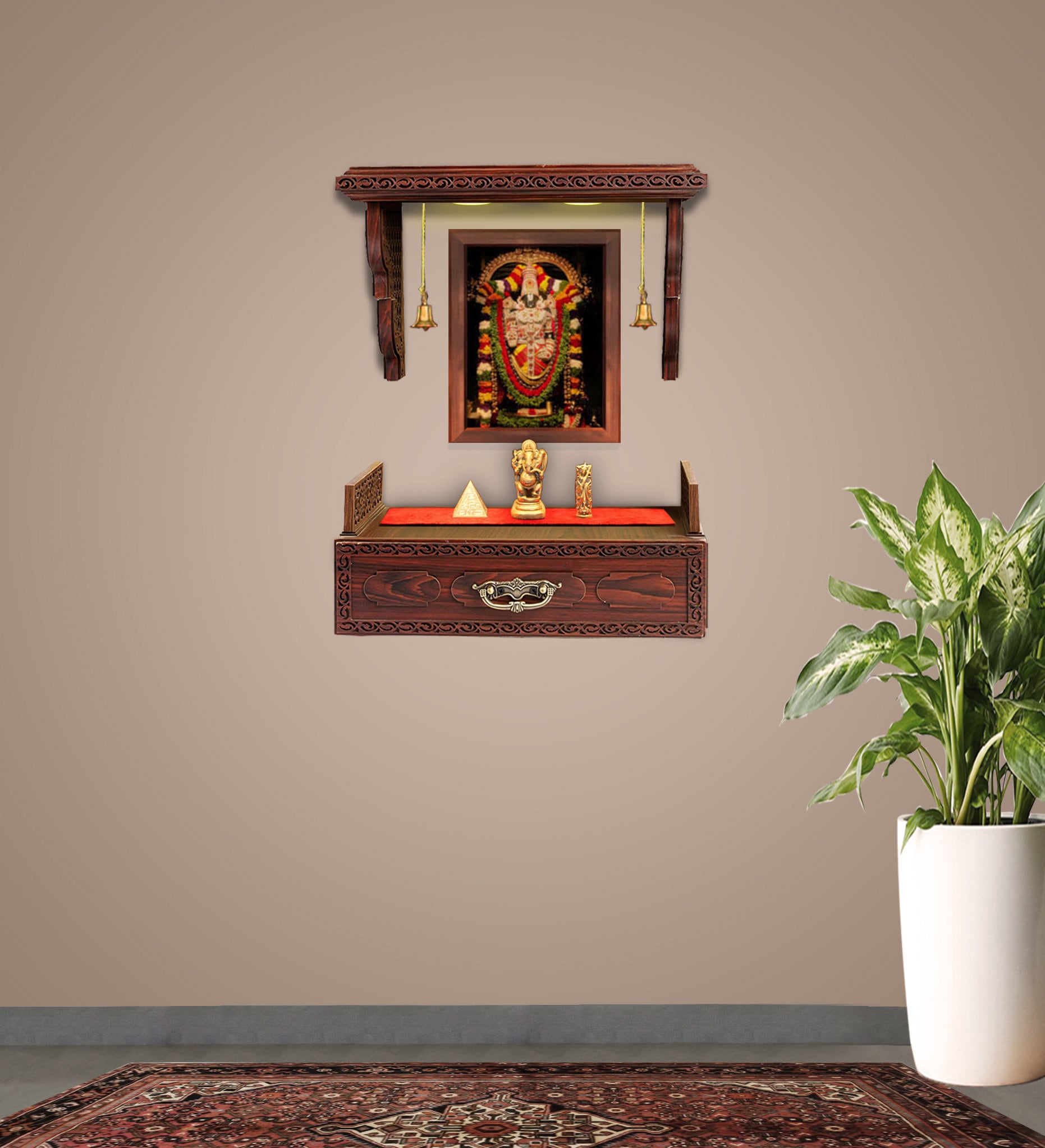 Pooja 2024 wall shelf