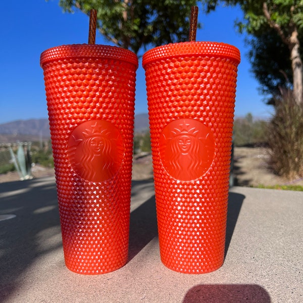 STARBUCKS orange Pearl venti Tumbler