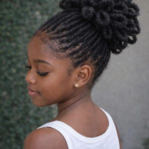 Crochet Loc Bun Ponytail | Drawstring Synthetic Hair, Free Jewelry image 4