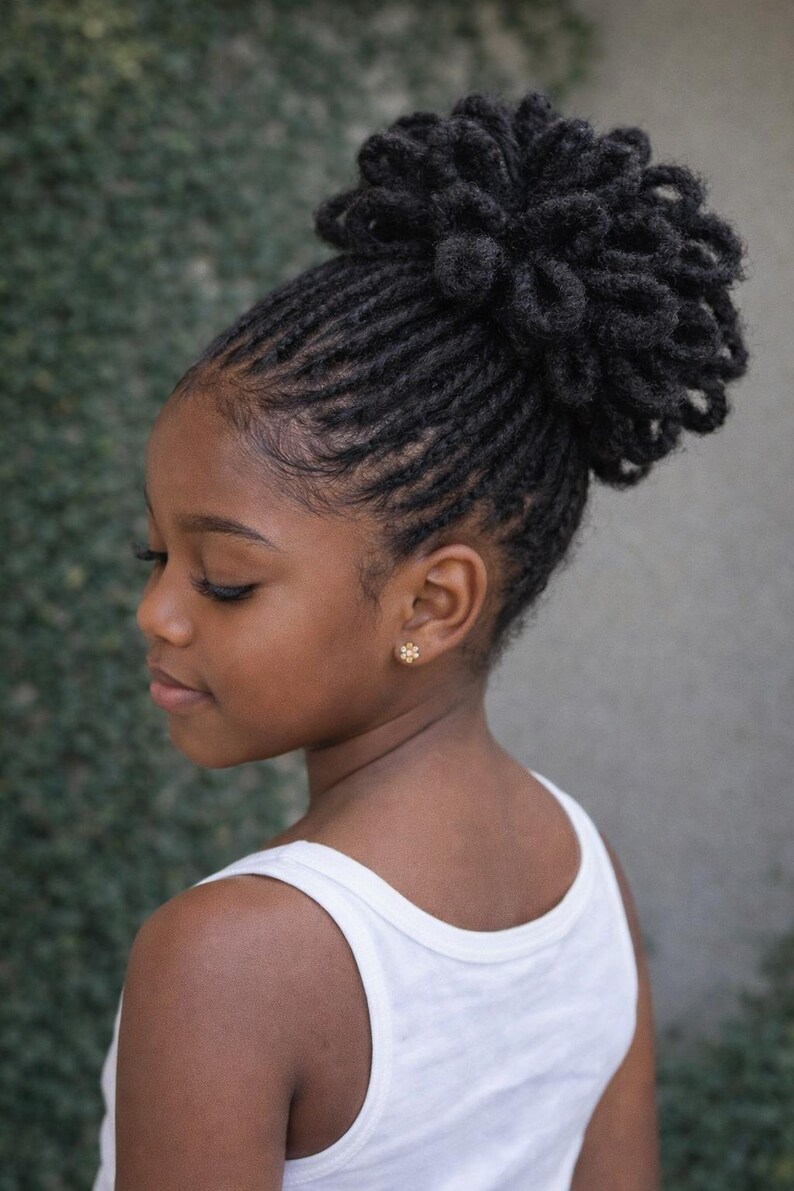 Crochet Loc Bun Ponytail | Drawstring Synthetic Hair, Free Jewelry image 4