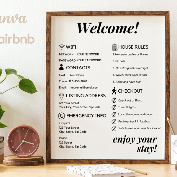 Airbnb House Manual Template Word - Etsy