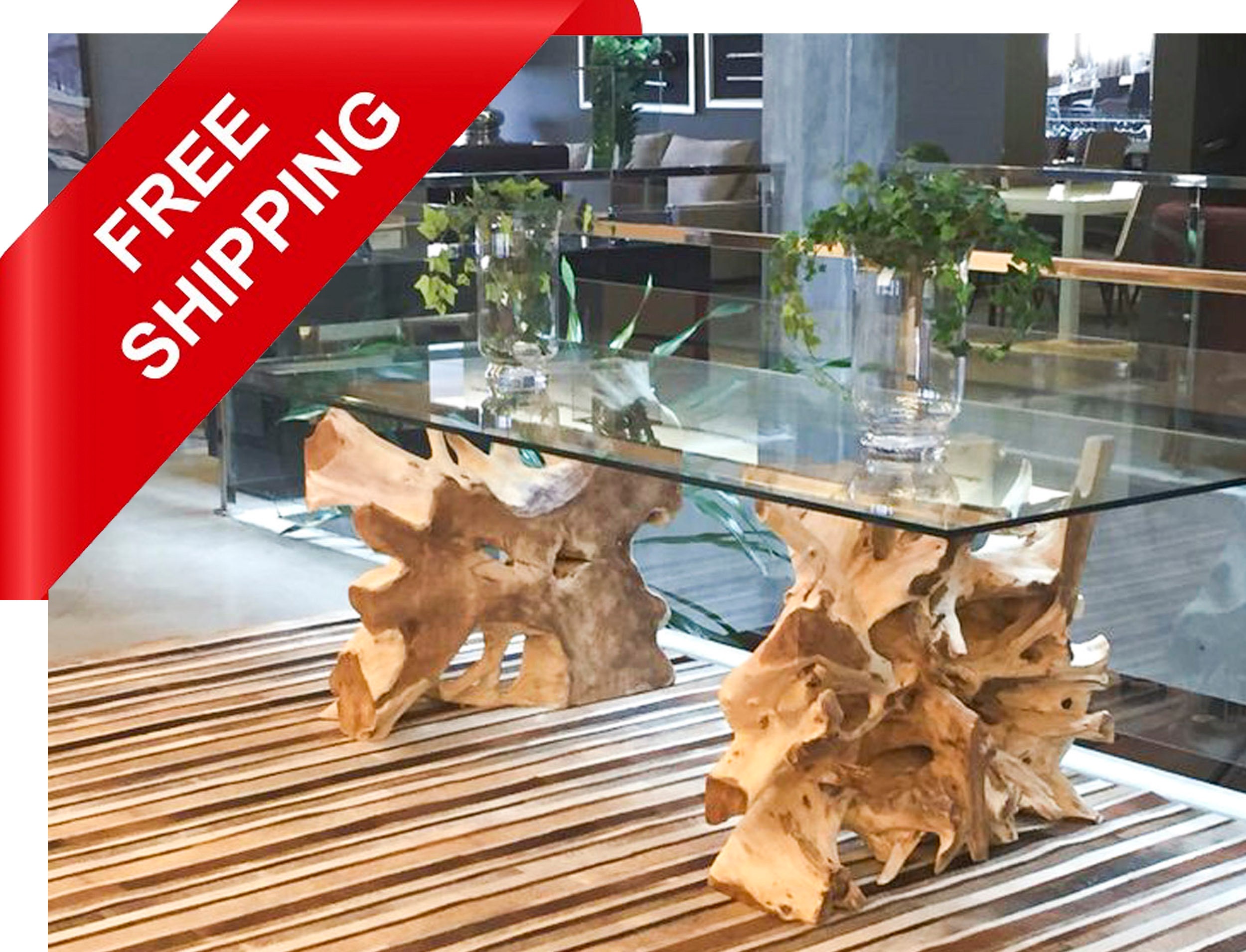 Modern Teak Wood Root Table Leg A Pair of Wood Table Legs Etsy