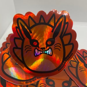 Demon Fox Holographic sticker