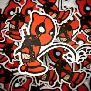 Deadpee clear background Vinyl Weatherproof sticker decal