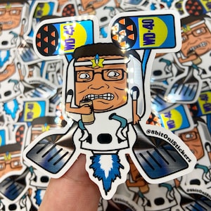 H.A.N.K. Brushed aluminum vinyl sticker