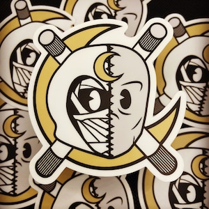 Moon guy vinyl sticker