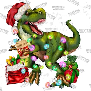 Navidad T Rex Png, Feliz Navidad png, Navidad T-Rex Png, Navidad T-Rex Dinosaurio Png, T -Rex Png, Diseño de sublimación,Descarga digital