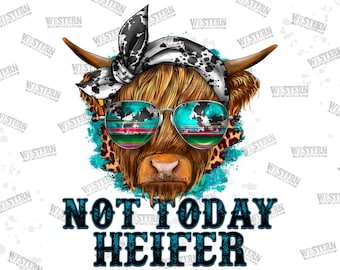 Nicht heute Färse Png, Highland Kuh, Bauernhof, Scheune, Kuh, Kuhfell, Wüste, Western, Kaktus, Bauernhof, Tiere, türkis, lustig digitaler download png