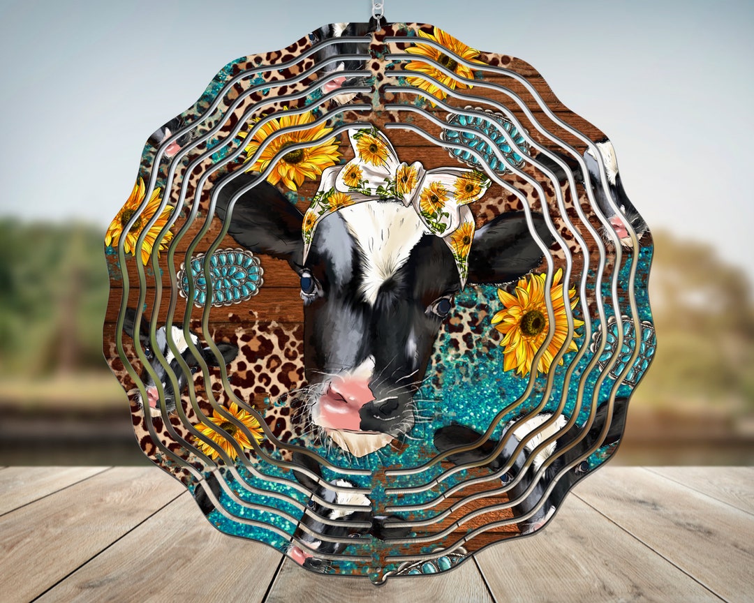Western Holstein Wind Spinner Png, Wind Spinner Png, Cow Windspinner