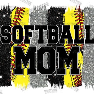 Softball Mom Brush Stroke Png, Softball Brush Strokes, Softball Clipart,Glitter Brush Strokes,Softball Mom Png,Softball Png,Instant Download