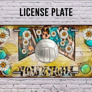 Volleyball License Plate, Volleyball License Plate Png, Daisy Png, Sport License Plate Png, Volleyball Png, Digital Download