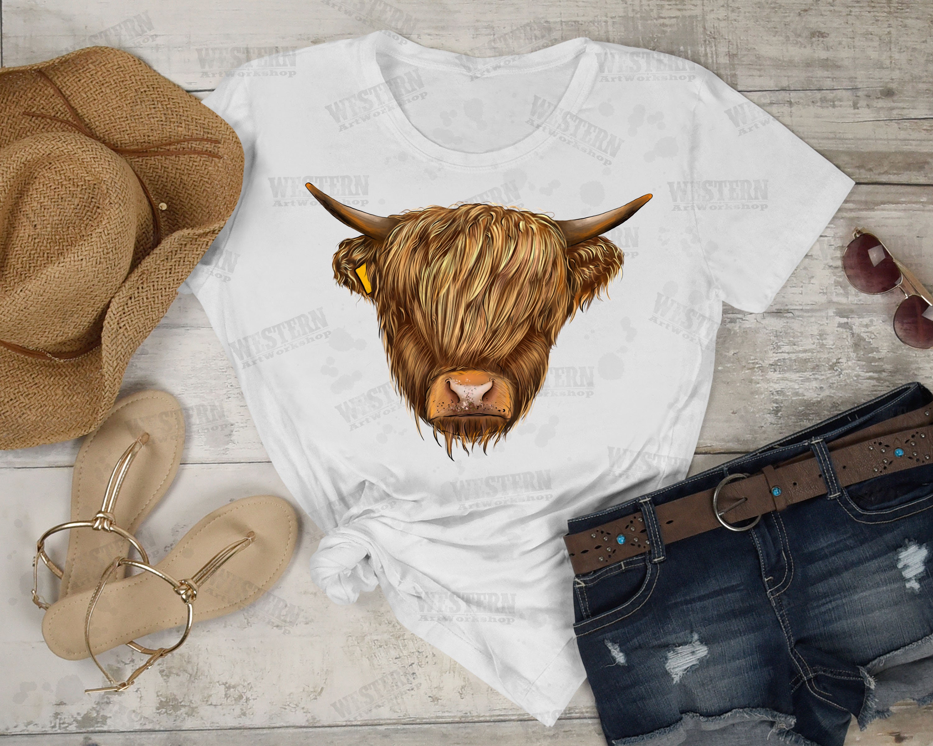 Highland Cow Sublimation Png Design Highland Cow Png - Etsy