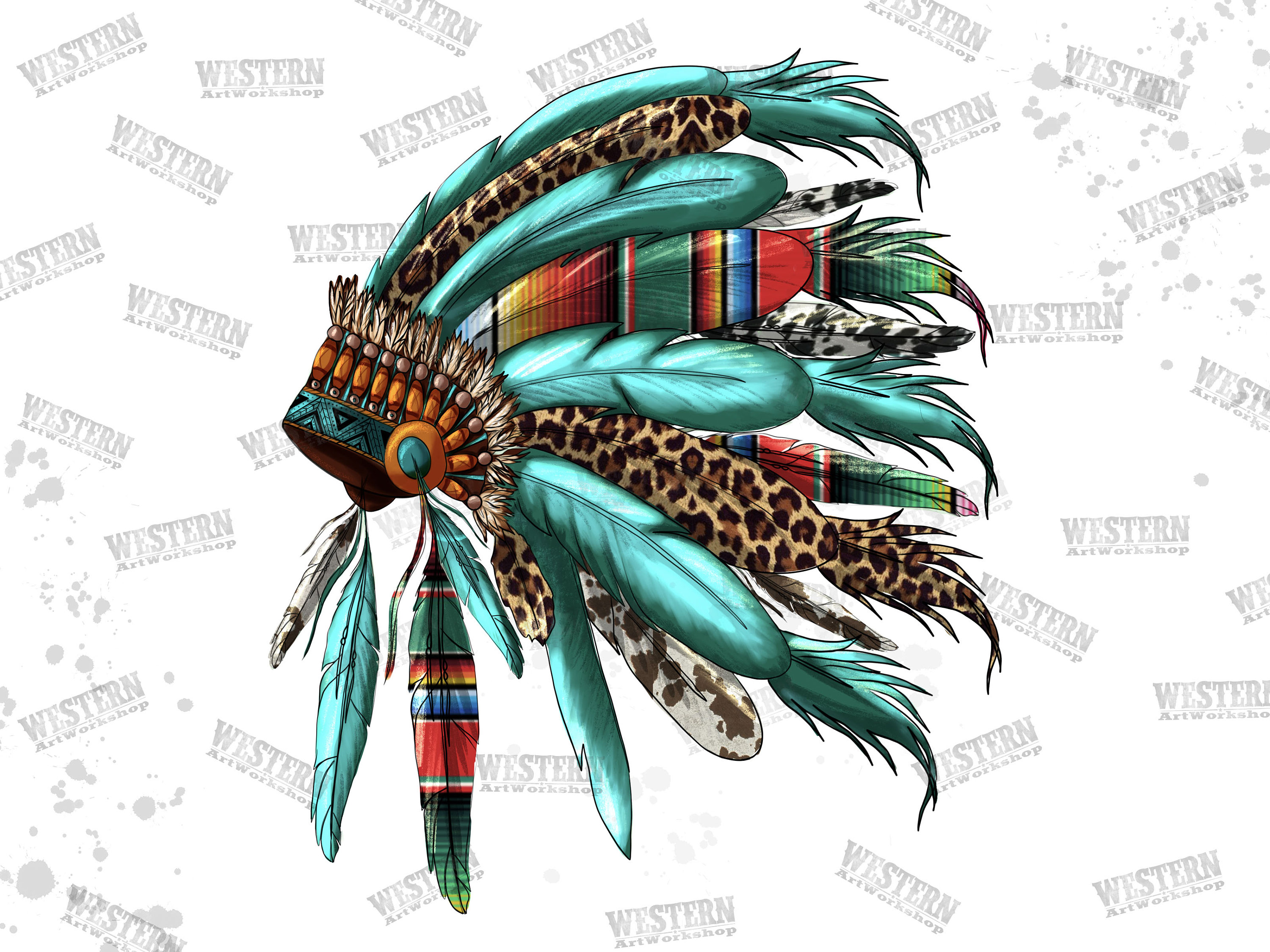 Indian Headdress White Yellow Red & Black Feather Warbonnet Native American  Feathers Hat Festival Costume Indian Hat Short Length 