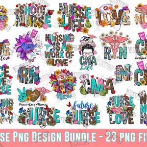 Krankenschwester Sublimation Bundle, 23 Designs, PNG-Dateien, Krankenschwester Design Png, Western, Krankenschwester Png, Krankenschwester Hut, Stethoskop, Leopard, Western Krankenschwester, Bundle Png