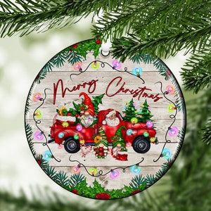 Christmas Truck Ornament Png, Merry Christmas Truck Ornament Png Sublimation Design, Christmas Ornament Png, Merry Christmas Png, Christmas
