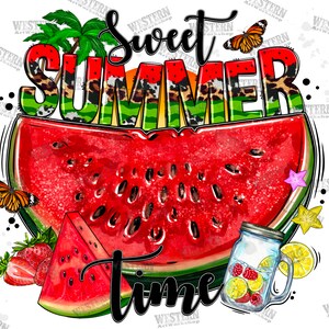 Sweet Summer Time PNG, Watermelon PNG , Sweet Tea Lemon Slice, Watermelon Mason Jar , Summer Png, Sublimation Designs Downloads